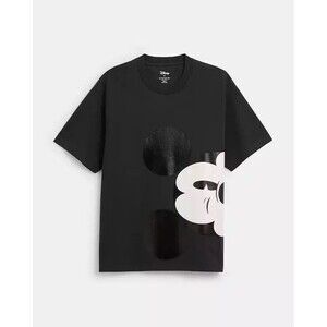 Coach X Disney CN321 Mickey Mouse Skater T Shirt white and black NWT Org $198